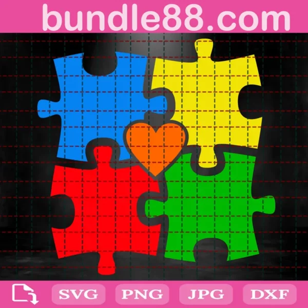 Puzzle With Heart Svg