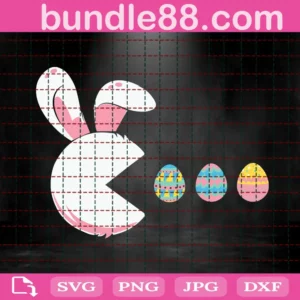 Rabbit With Eggs Easter Day Svg