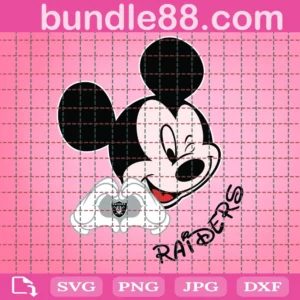 Raiders Mickey Mouse Football Svg