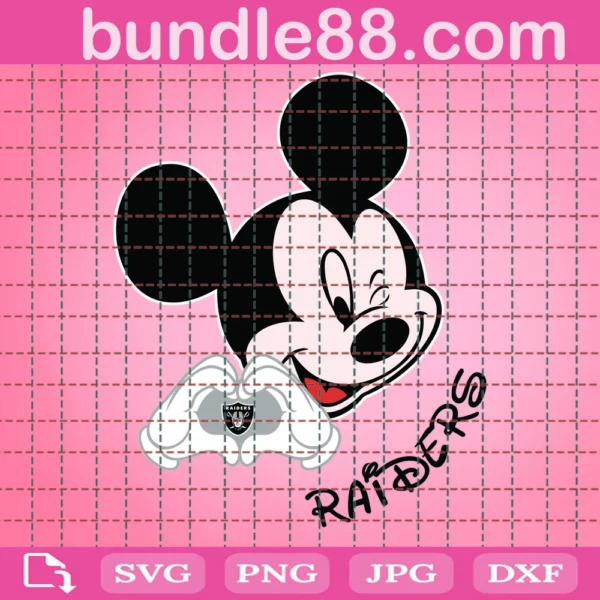 Raiders Mickey Mouse Football Svg