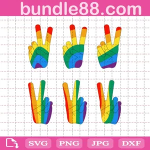 Rainbow Peace Sign Svg Free