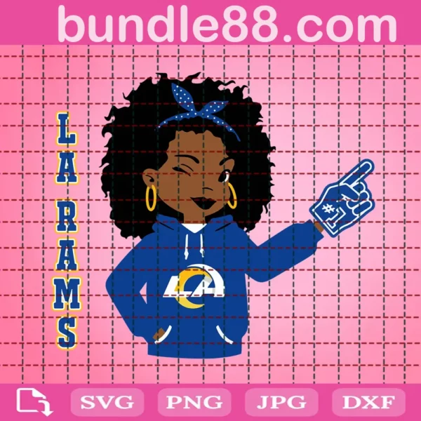 Rams Black Girl Svg