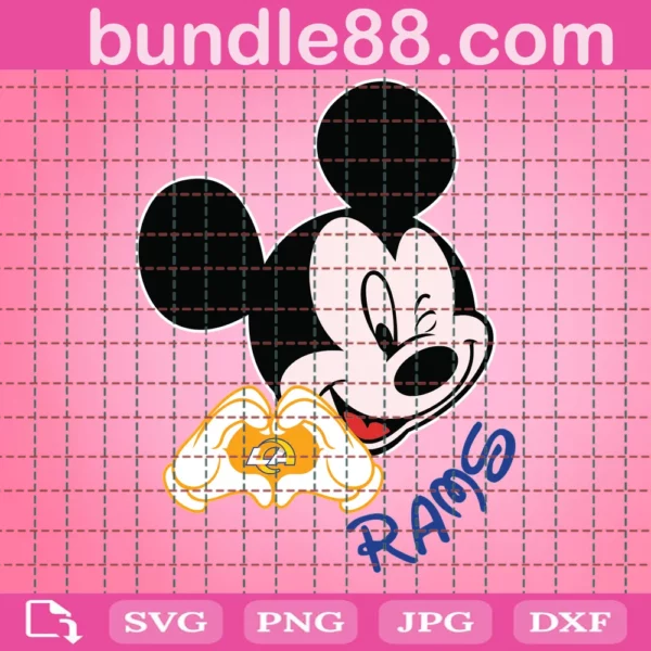 Rams Mickey Mouse Football Svg