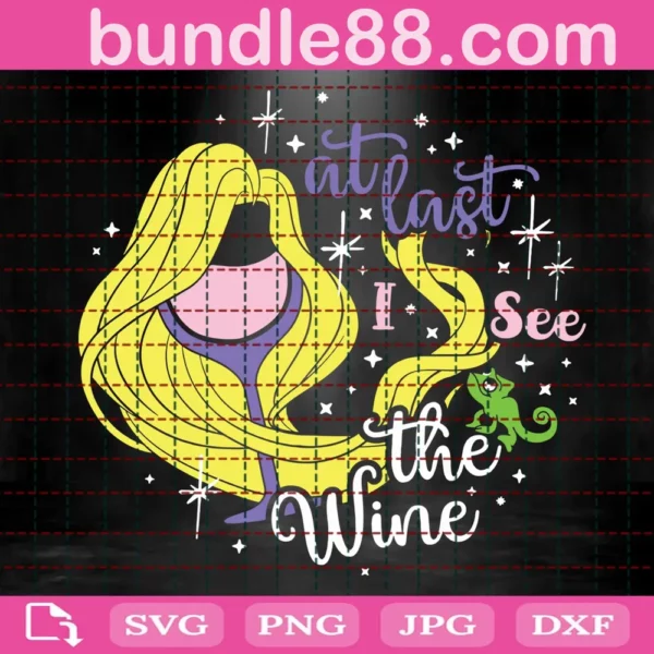 Rapunzel Drinking Glass Svg