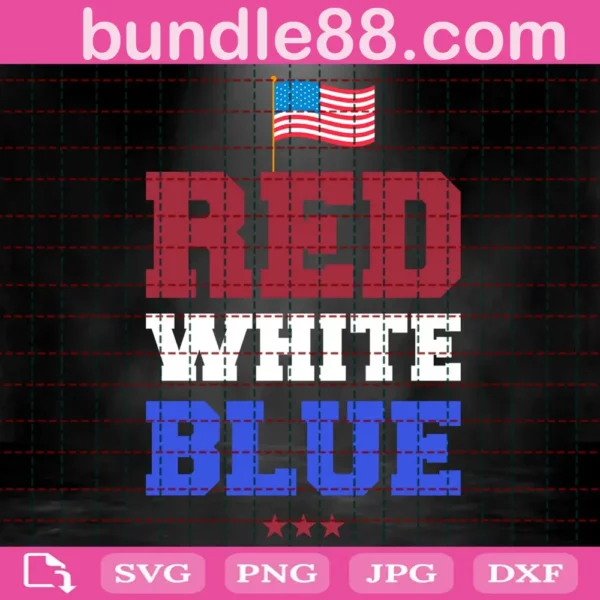 Red White Blue Svg