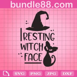 Resting Witch Face Svg