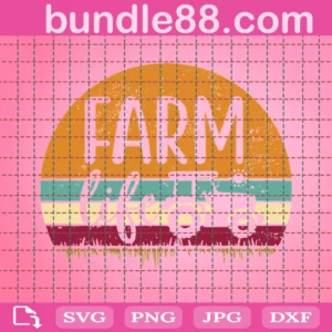 Retro Vintage Farm Life Farming Tractor Farmer Svg