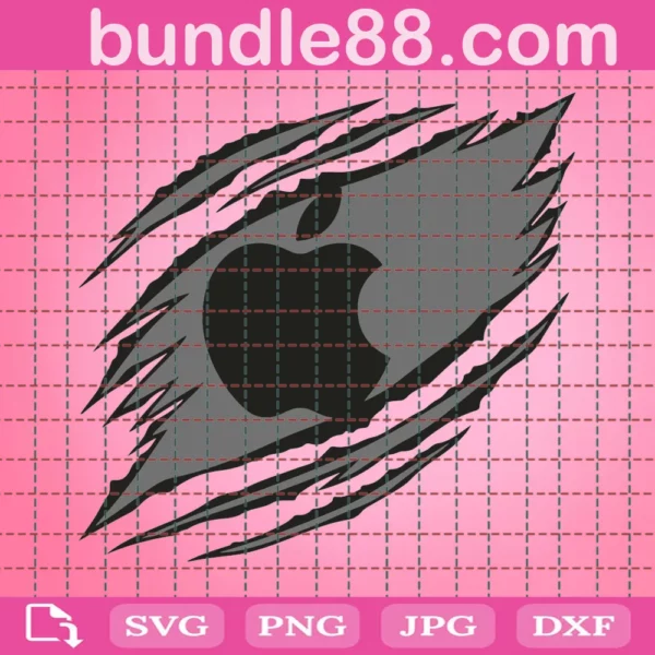 Ripped Apple Svg