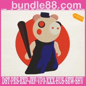 Roblox Piggy Embroidery Design