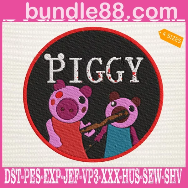 Roblox Piggy Embroidery File Design