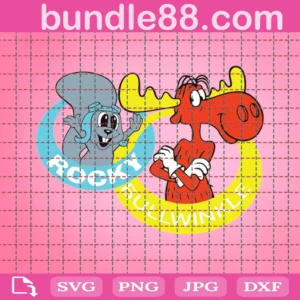 Rocky And Bullwinkle Smile Ring Logo Svg