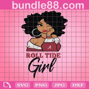 Roll Tide Girl Svg