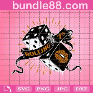 Rollling Dice Black And White Silhouette Instant Downloads Svg