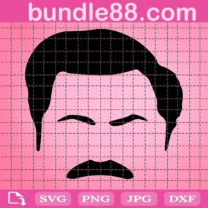 Ron Swanson Svg, File For Cricut