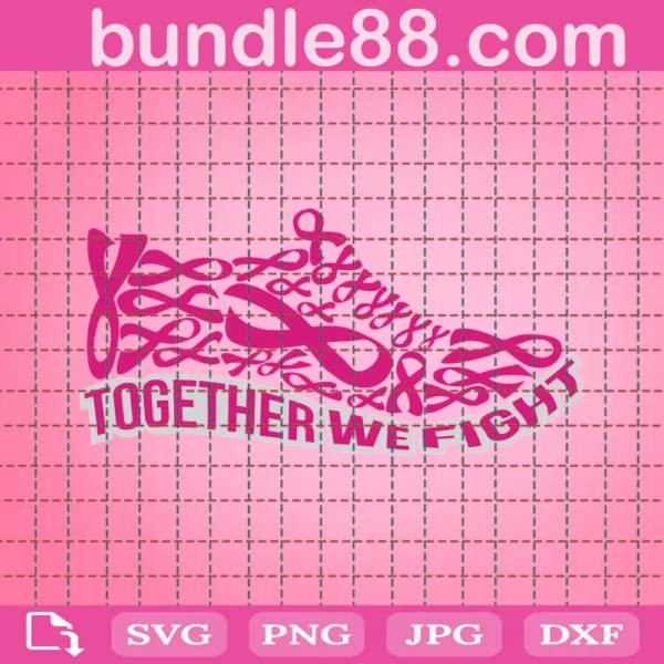 Running Shoe Breast Cancer Svg