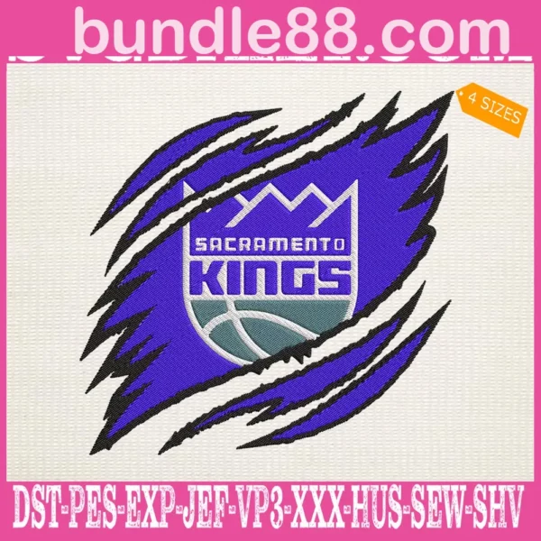 Sacramento Kings Embroidery Design