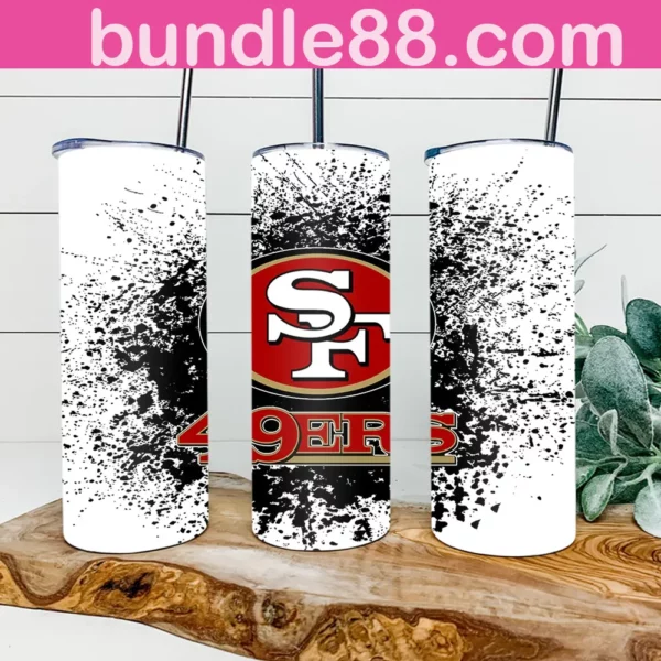 San Francisco 49ers Football 20oz Skinny Tumbler