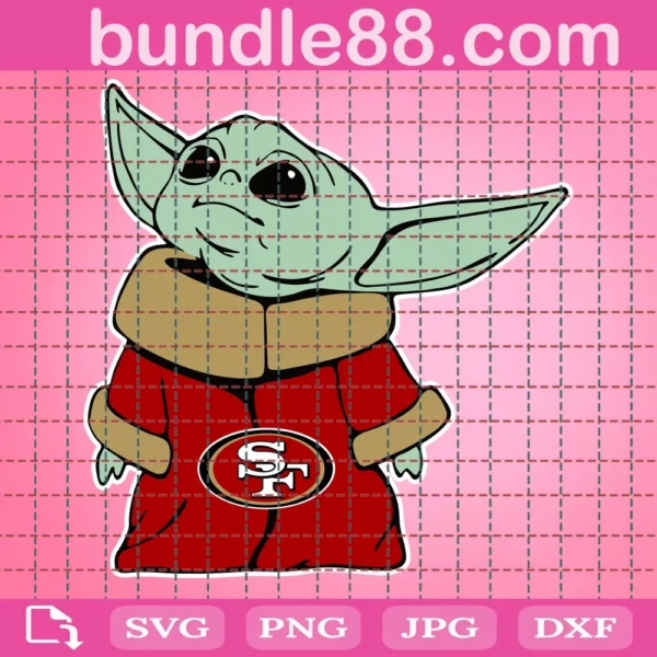 San Francisco 49Ers Nfl Baby Yoda Svg