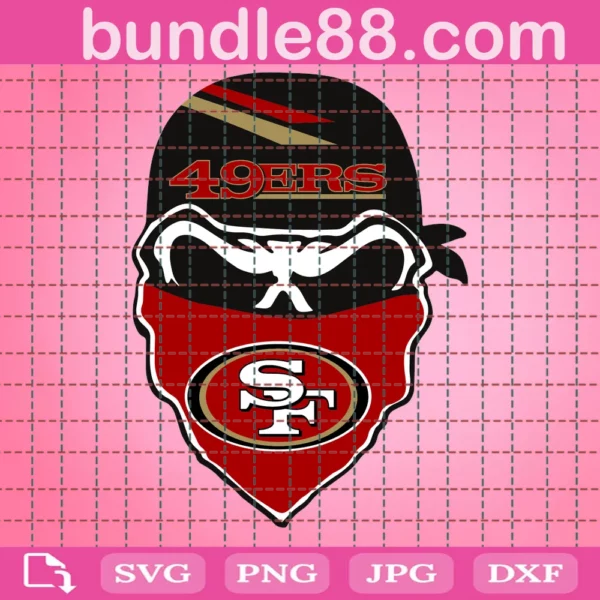San Francisco 49Ers Skull Football Svg Files