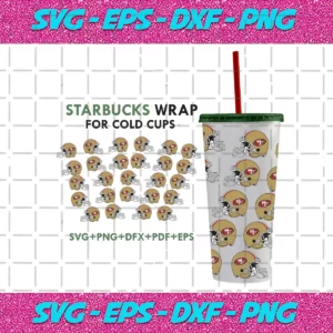 San Francisco 49Ers Svg For 24Oz Venti Cold Cup Wrap
