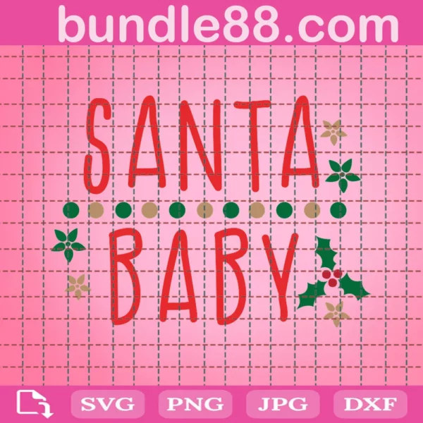 Santa Baby Svg, Christmas Baby Svg