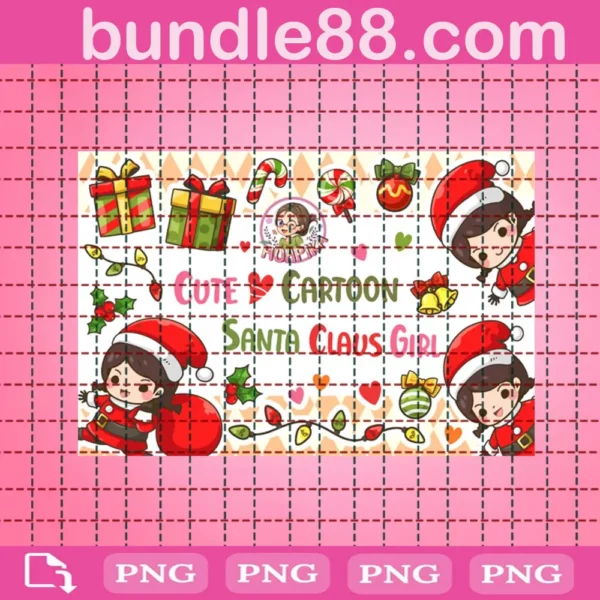 Santa Claus Girl Clipart