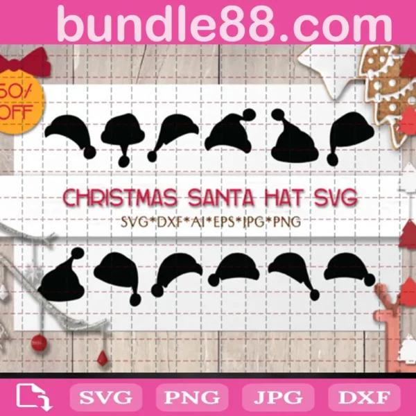 Santa Claus Hat Bundle Svg Free