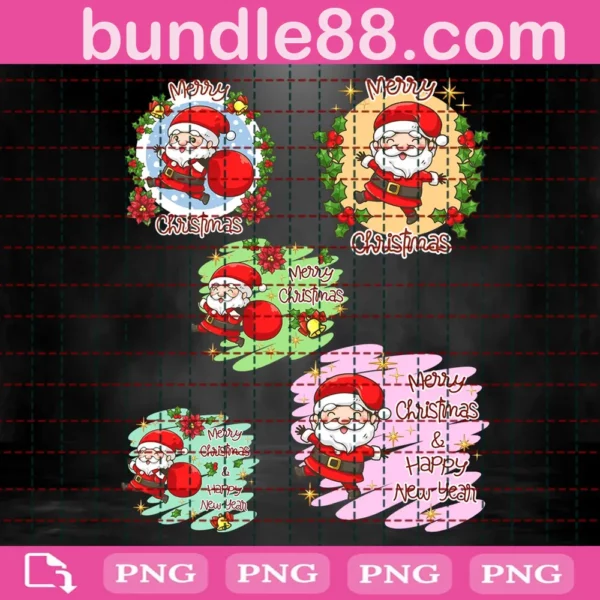 Santa Claus Merry Christmas Logo Png