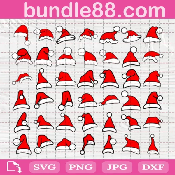 Santa Hat Bundle Svg Free