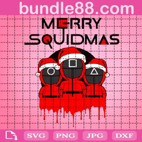 Santa Squid Game Merry Squidmas Svg