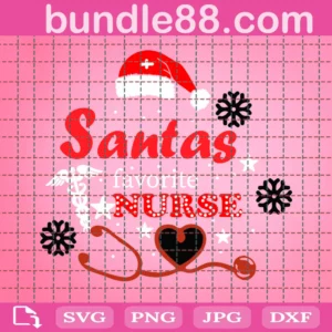 Santa'S Favorite Nurse Svg