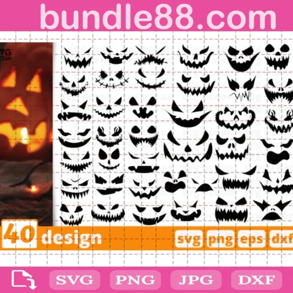 Scary Face Halloween Bundle Free
