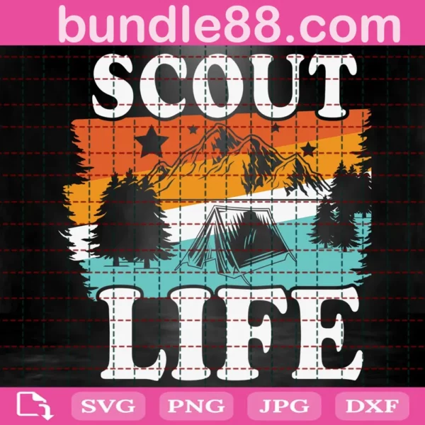 Scout Life Svg, Hiking Svg