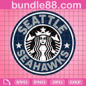 Seattle Seahawks Starbucks Logo Cup Wrap Svg