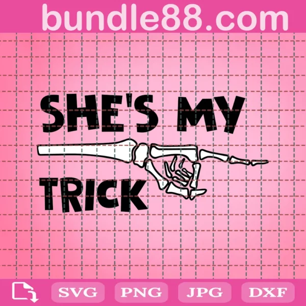 She Is My Trick He Is My Treat Svg