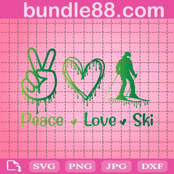 Ski Svg, Peace Love Ski Svg