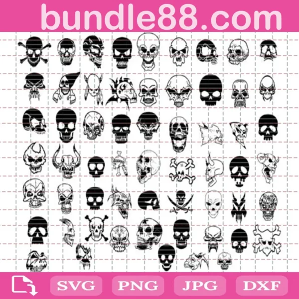 Skulls Bundle Svg Free