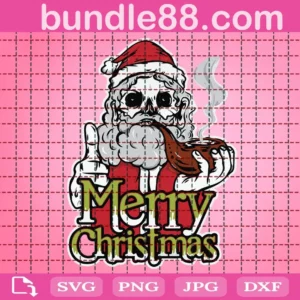 Smoking Santa Svg