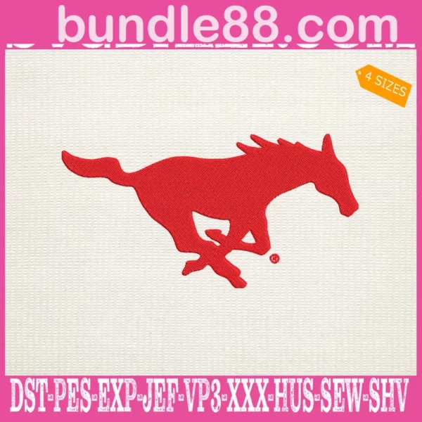 SMU Mustangs Embroidery Machine