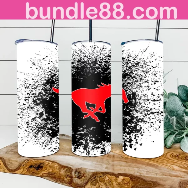 SMU Mustangs Football 20oz Skinny Tumbler