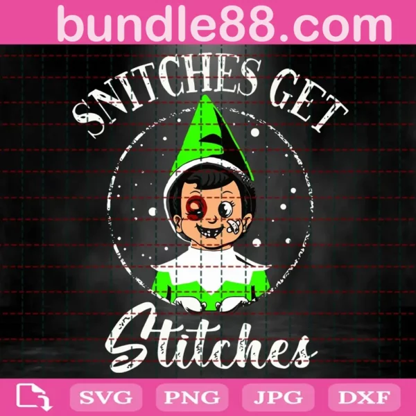 Snitches Get Stitches Christmas Svg