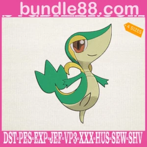 Snivy Pokemon Embroidery Design