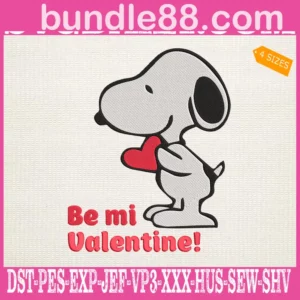 Snoopy Bemi Valentine Embroidery Files