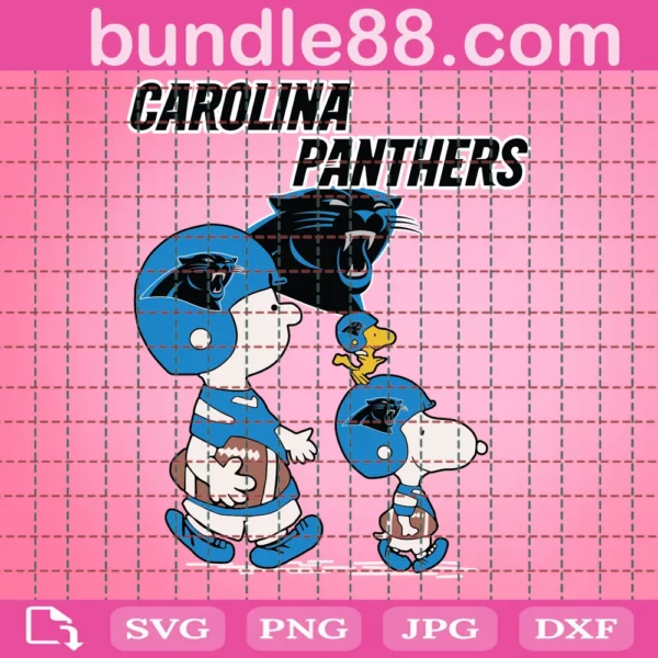 Snoopy Carolina Panthers Football Svg