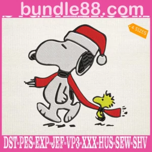 Snoopy Christmas Embroidery Files