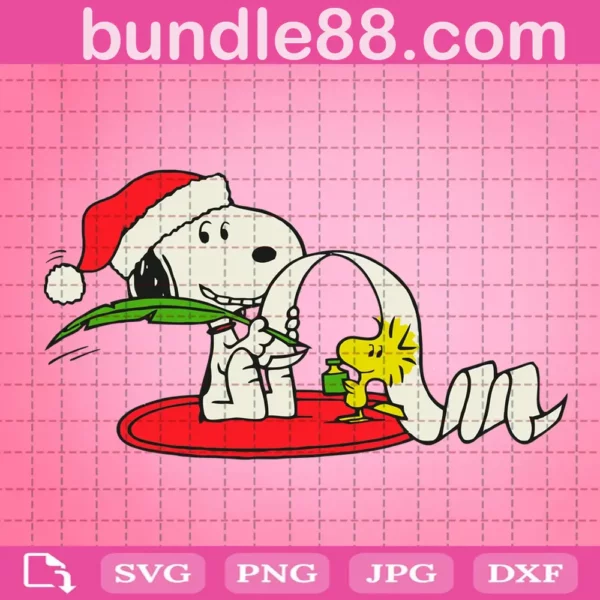 Snoopy Christmas Svg