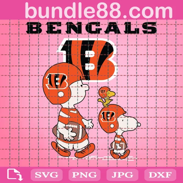 Snoopy Cincinnati Bengals Football Svg