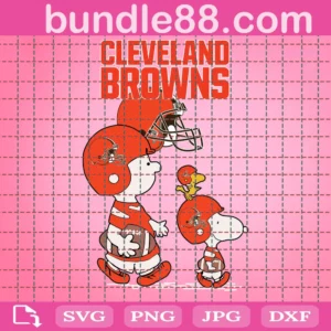 Snoopy Cleveland Browns Football Svg