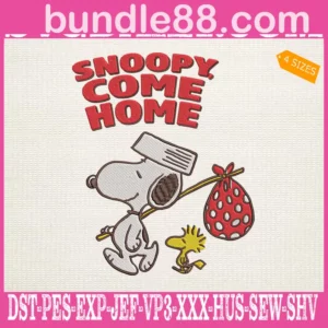 Snoopy Come Home Embroidery Files