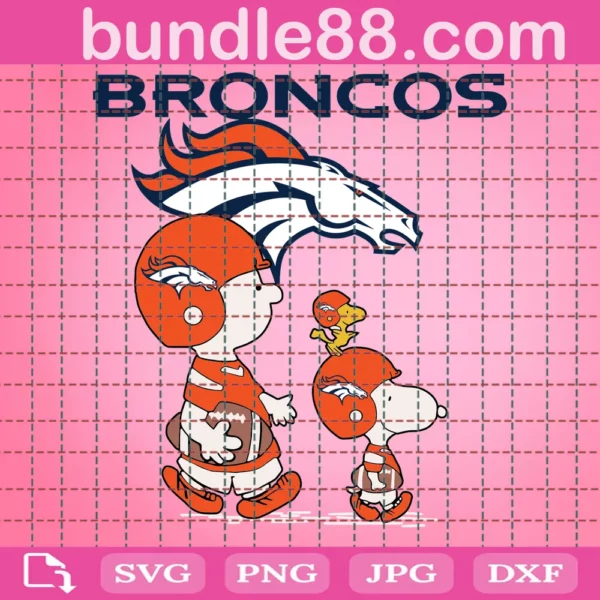 Snoopy Denver Broncos Football Svg